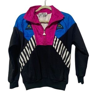 Vintage 90s Casual Isle Lightweight Jacket Sweatshirt Windbreaker Colorblock szM
